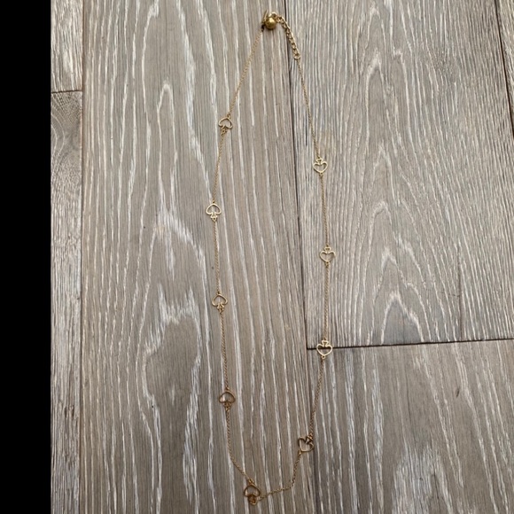 Kate Spade Gold Signature Spade Long Chain Necklace - Picture 8 of 11